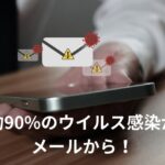 約90％のウイルス感染がメールから！